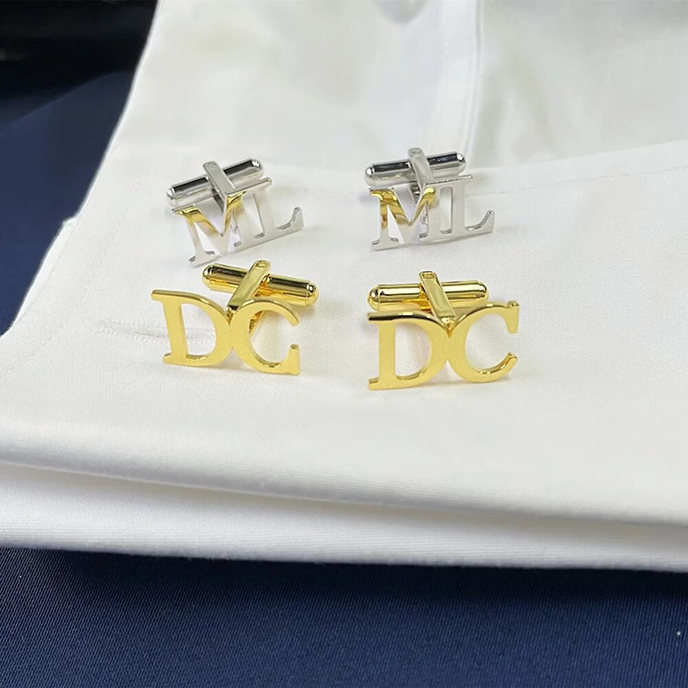 Customize Initials Cuff Links