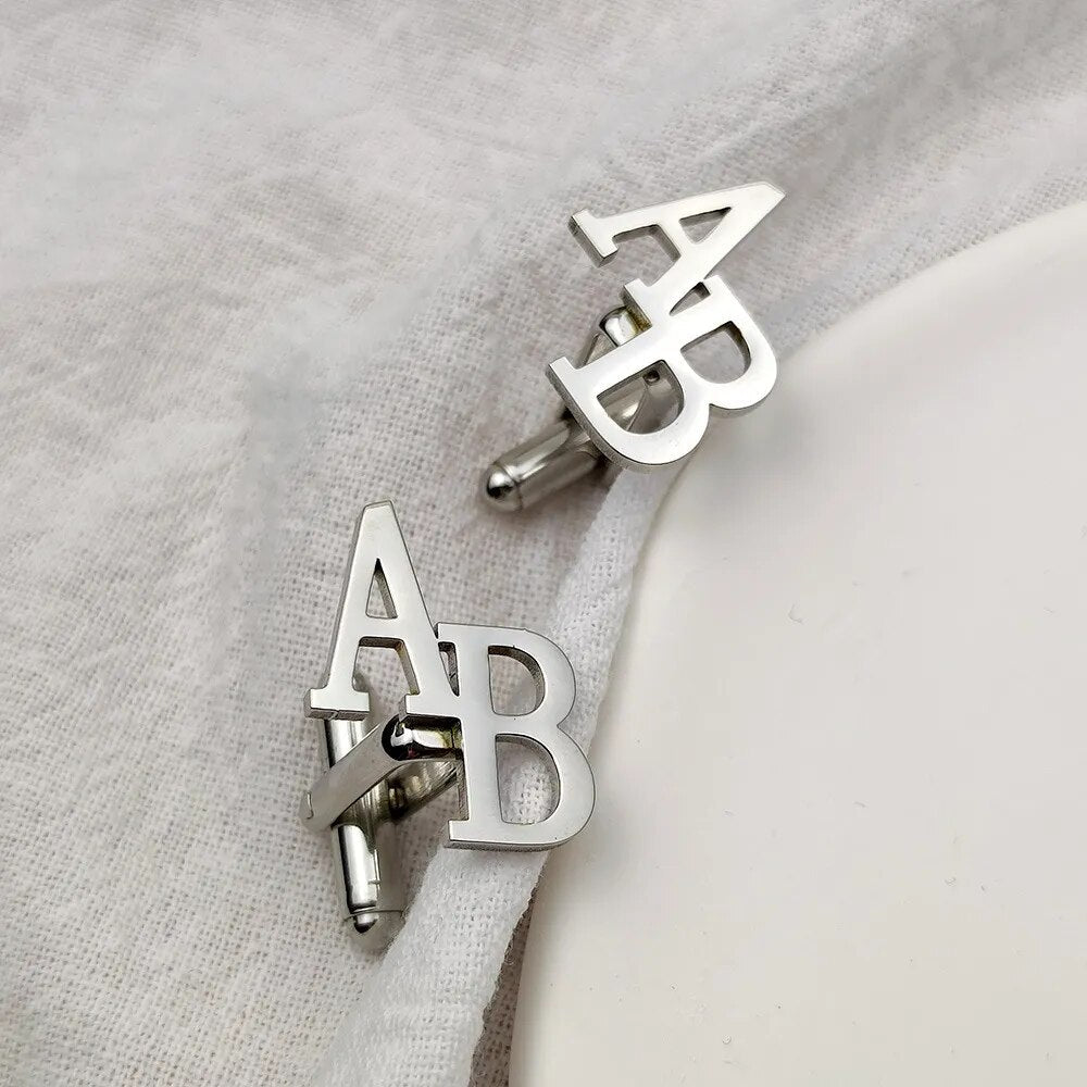 Customize Initials Cuff Links